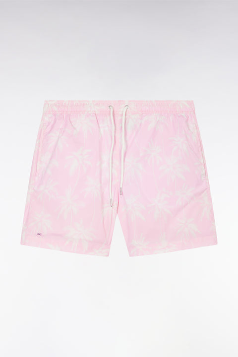 Maillot de bain rose imprimé palmiers - Image 2