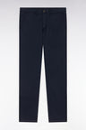 Pantalon chino sans plis en coton stretch marine coupe droite