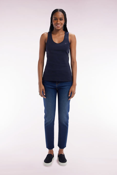 Jean 5 poches en denim stretch bleu coupe slim - Image 3