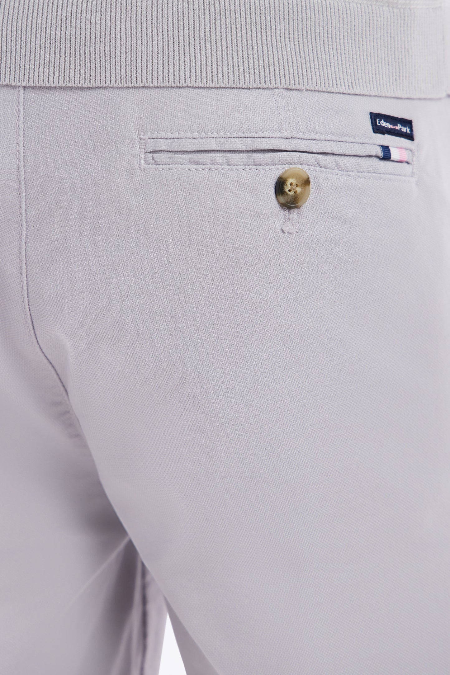 Straight-cut medium grey lyocell and stretch cotton Bermuda shorts