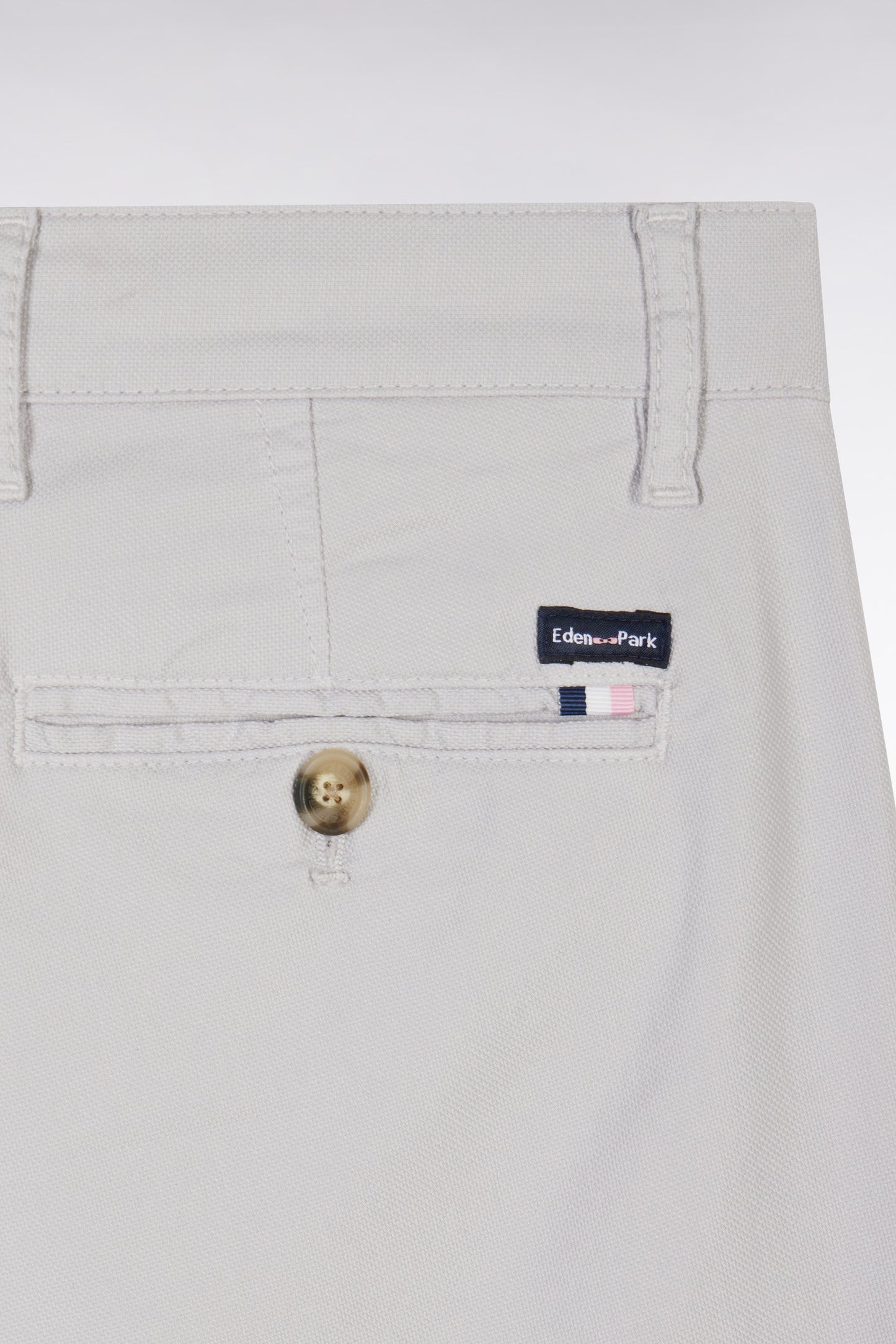Straight-cut medium grey lyocell and stretch cotton Bermuda shorts