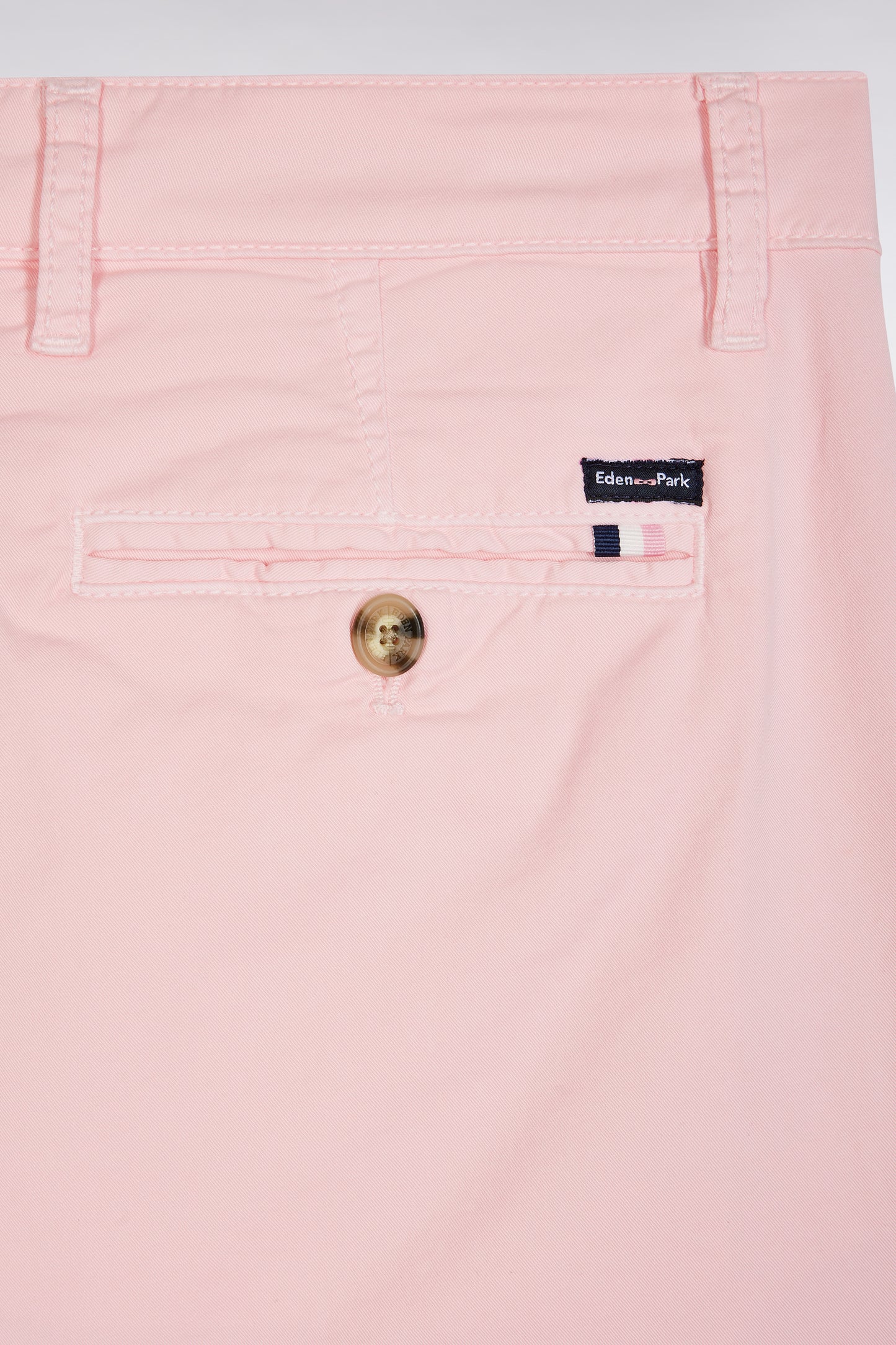 Bermuda à taille élastiquée en lyocell et coton stretch rose