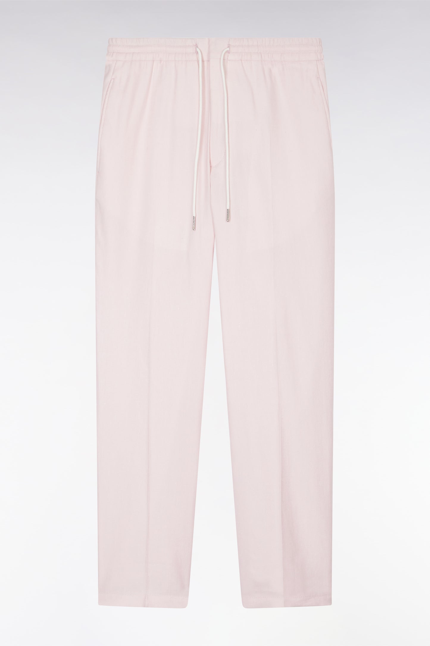 Pink linen and stretch cotton elasticated pants