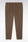 Brown elastic waistband pants