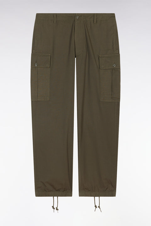 Pantalon cargo en coton kaki coupe droite - Image 2