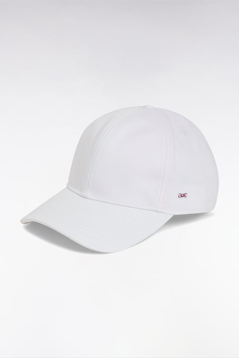 White cotton twill cap with bow tie embroidery - Image 2