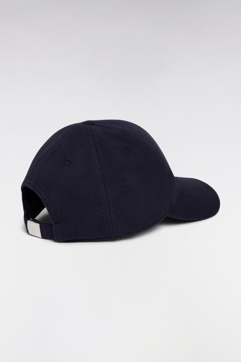 Navy cotton piqué cap with bow tie embroidery - Image 2