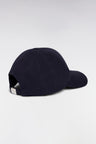 Navy cotton piqué cap with bow tie embroidery