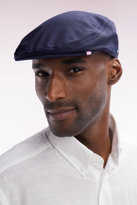 Casquette béret en twill de coton marine - Image 1