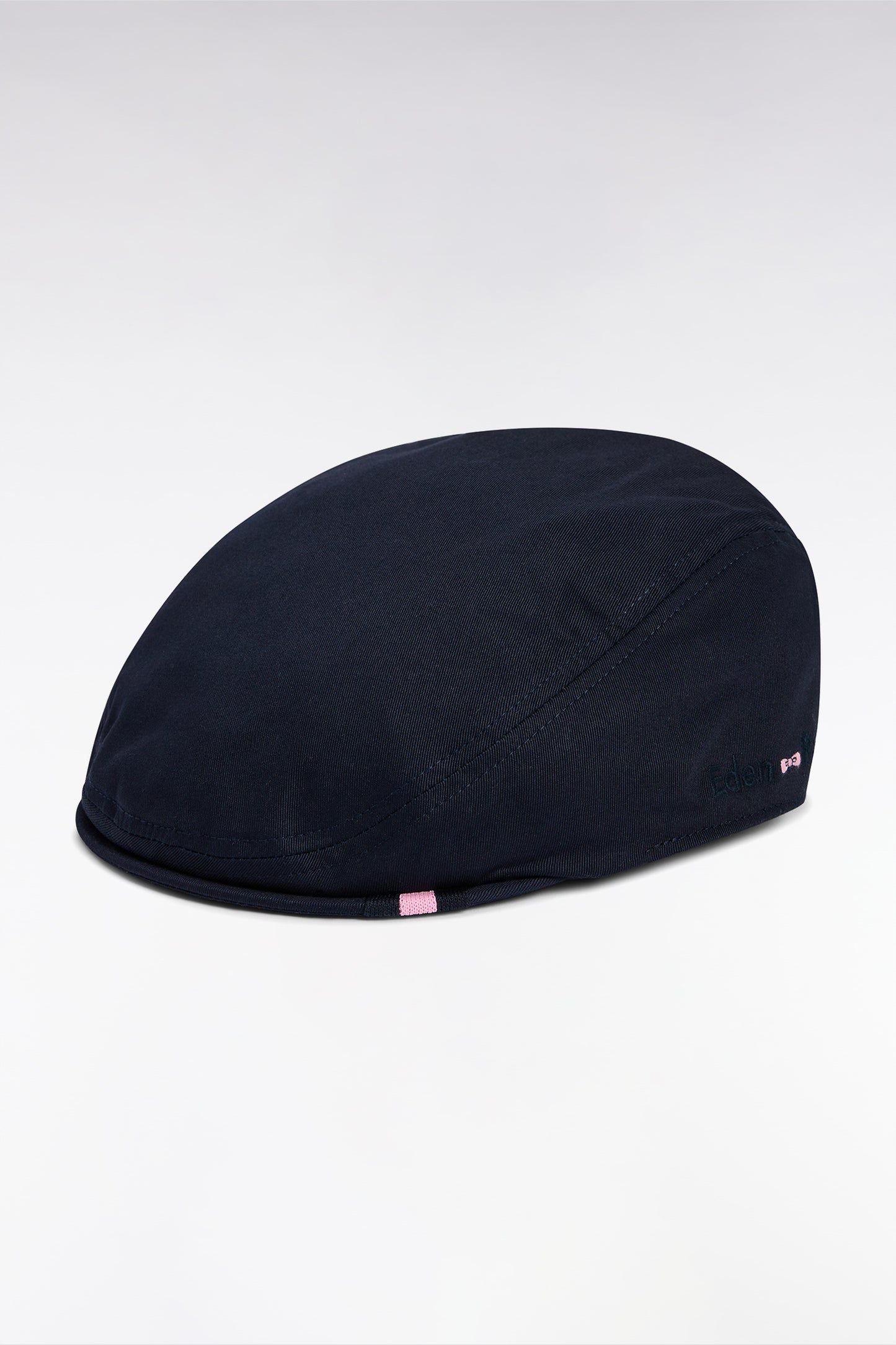 Beret cap in navy cotton twill