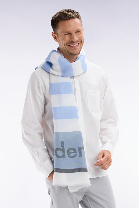 Chemise unisexe en coton et lyocell stretch blanc coupe droite - Image 3