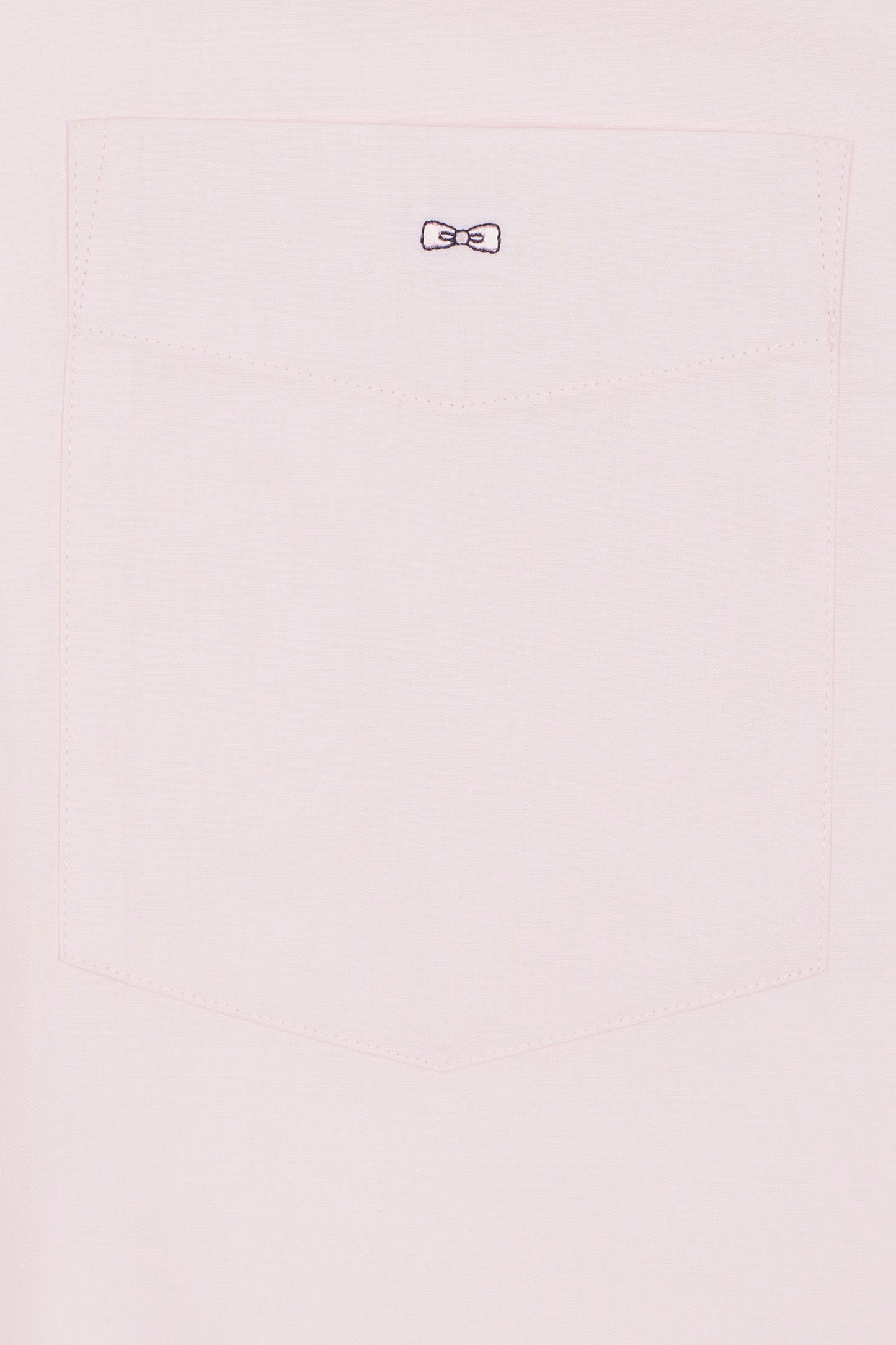 Straight-fit pink cotton shirt with elbow patch