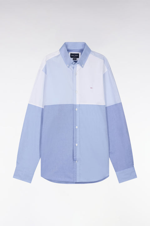 Chemise en twill de coton bleu foncé coupe droite - Image 2