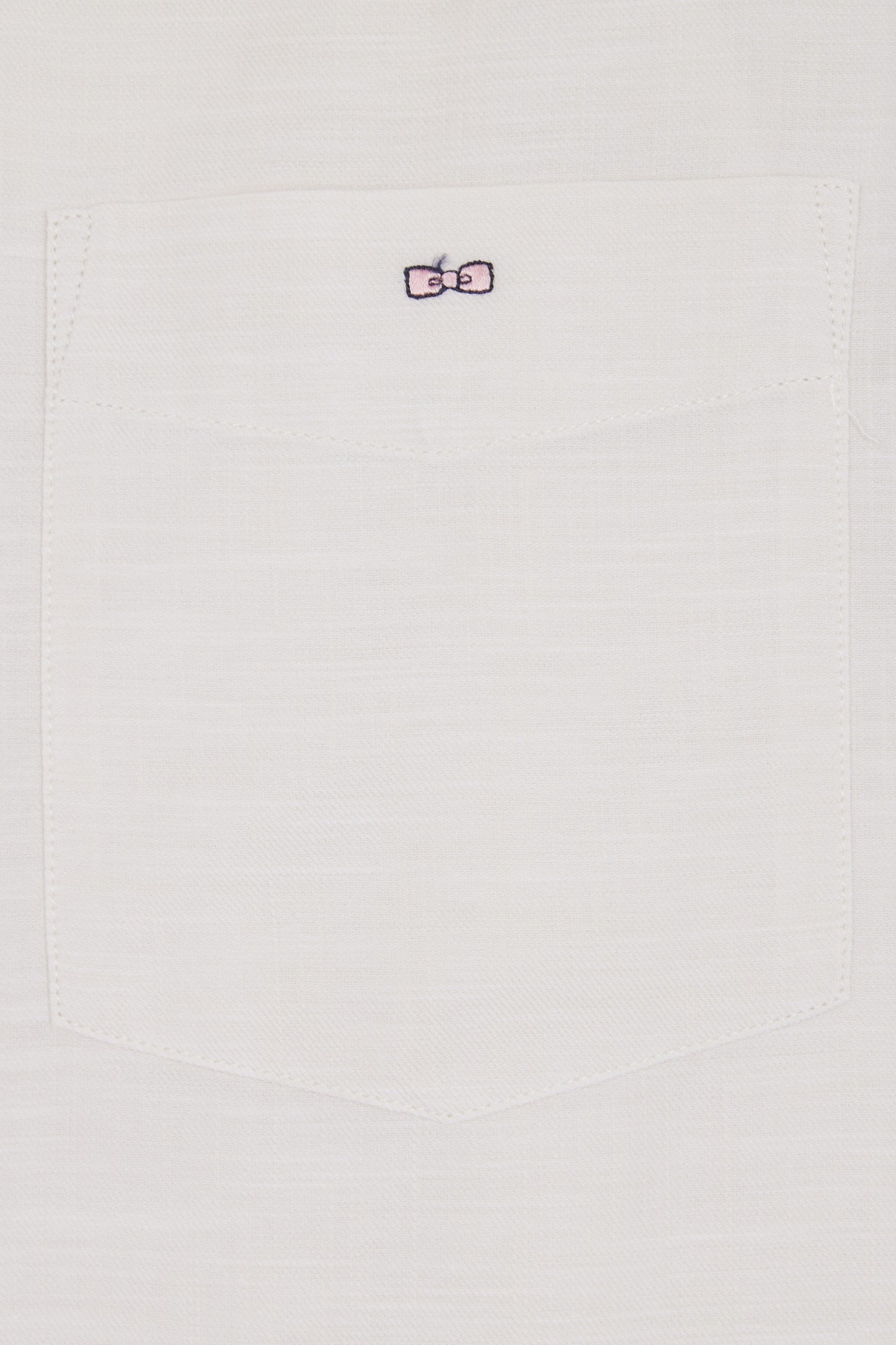 Beige cotton shirt with patch pocket