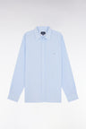 Sky blue cotton shirt with patch pocket