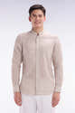 Chemise Homme Luxe - Motif Cachemire Doré - Coupe Ajustée - Broderie - Style Décontracté élégant - 3