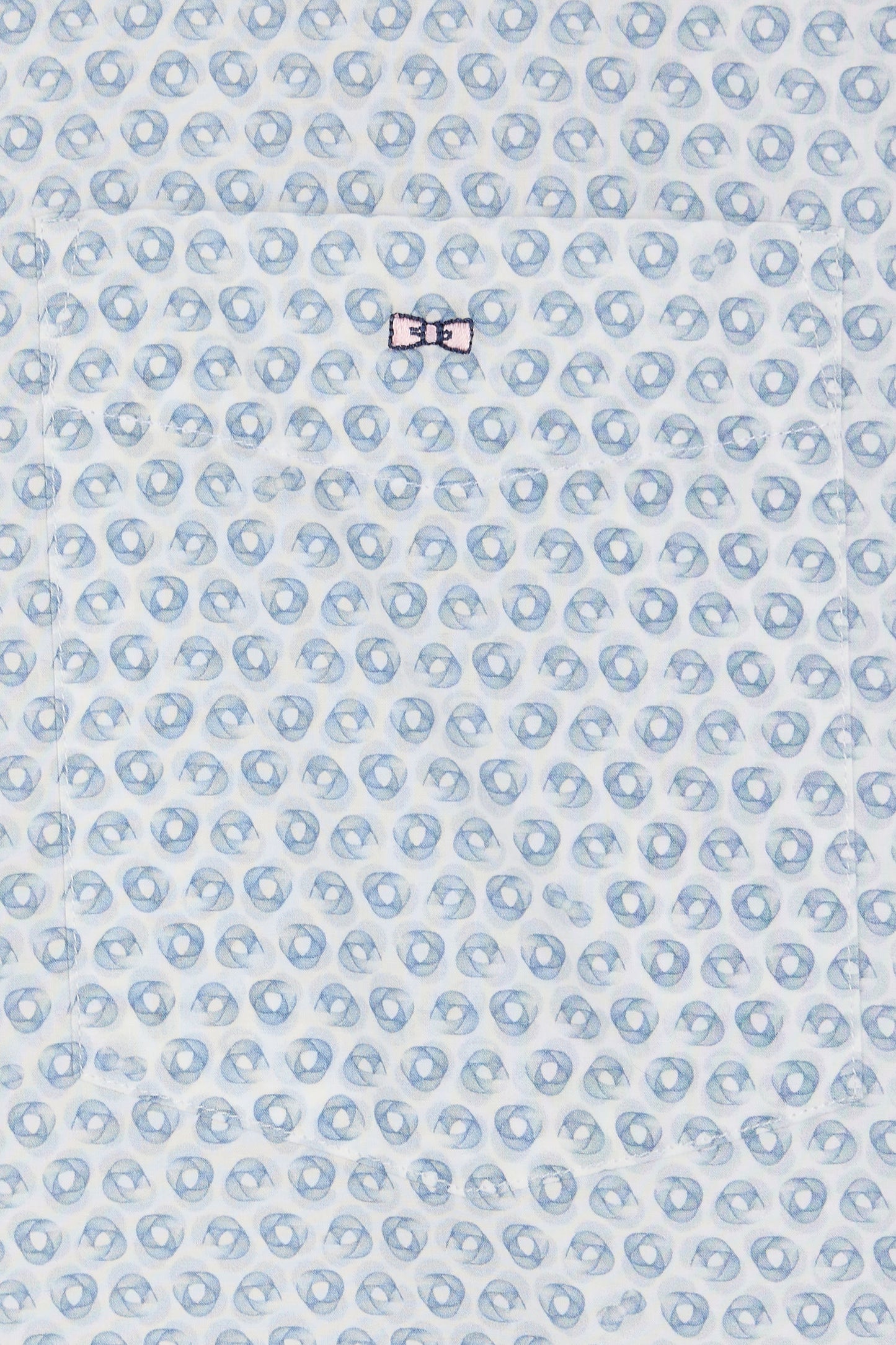 Straight-fit cotton poplin shirt with grey graphic microprint