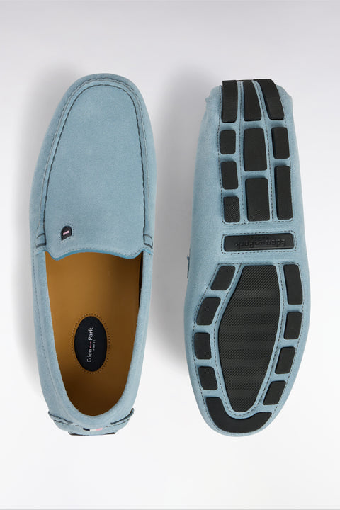 Sky blue suede leather loafers - Image 3