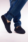 Mocassins en cuir suédé marine