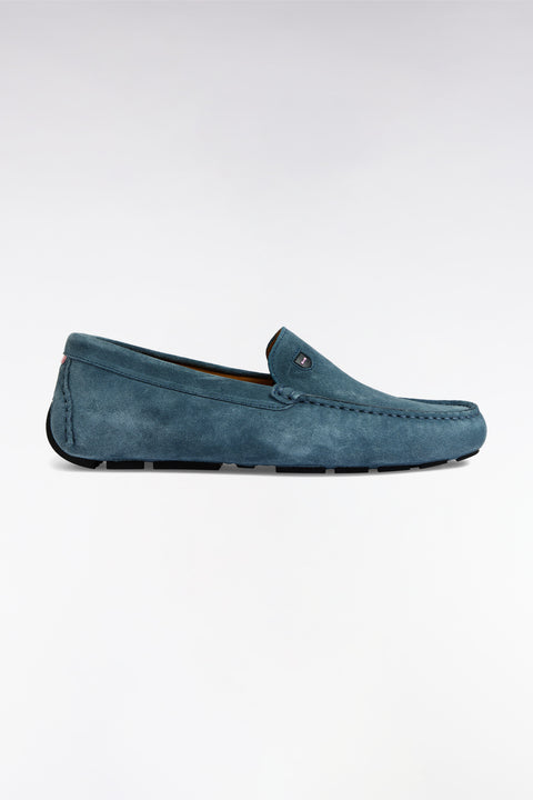 Mocassins en cuir suédé bleus - Image 1