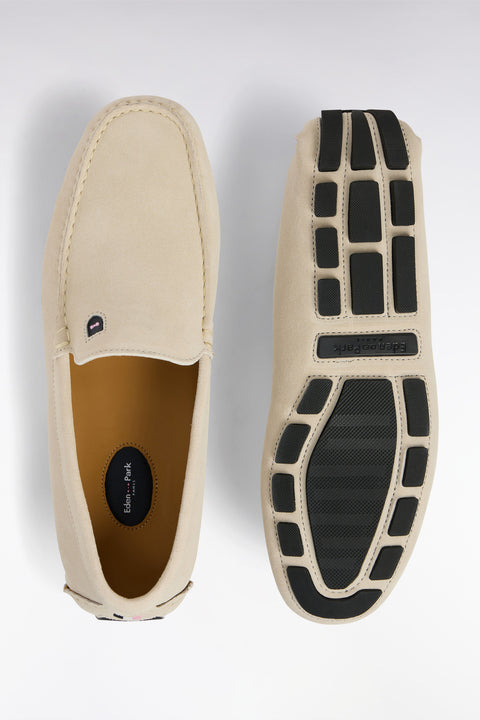 Mocassins en cuir suédé écrus - Image 3