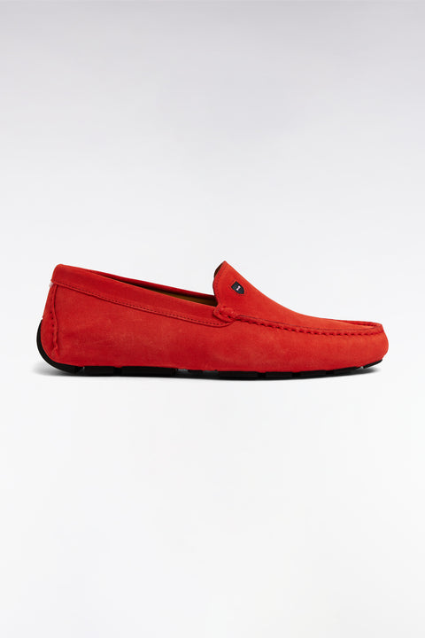 Mocassins en cuir suédé rouges - Image 1