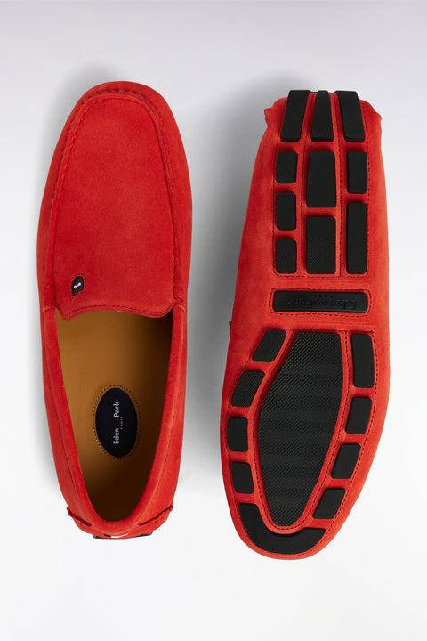 Mocassins en cuir suédé rouges - Image 3