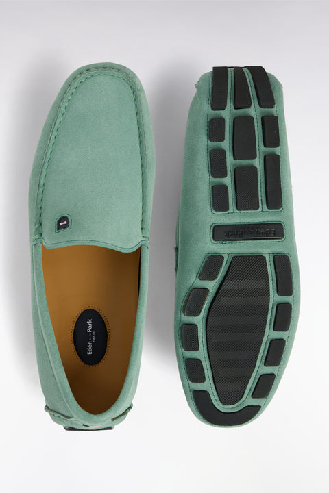 Mocassins en cuir suédé verts - Image 3