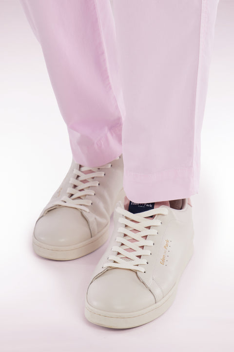 Baskets basses en cuir beige - Image 2