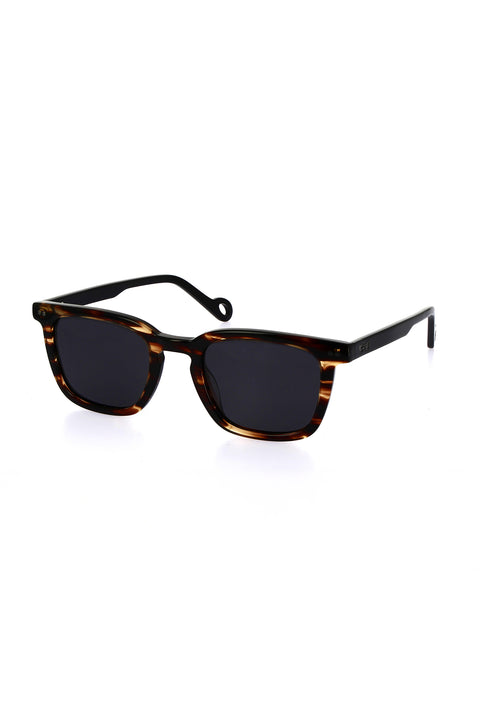 XV de France rectangular sunglasses in black tortoiseshell acetate - Image 1