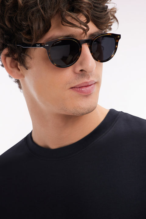 XV de France aviator sunglasses in brown tortoiseshell acetate - Image 2