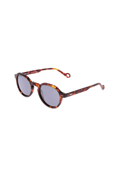 XV de France round sunglasses in brown tortoiseshell acetate - Image 1