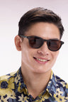 XV de France brown and khaki tortoiseshell acetate sunglasses