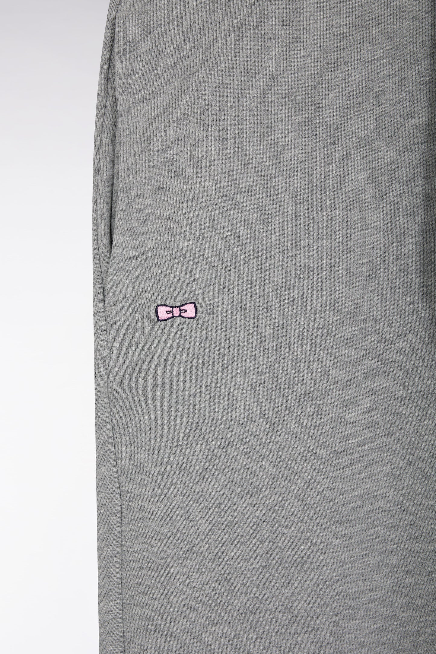 Grey cotton fleece straight-leg jogging suit