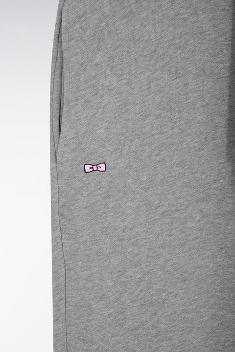 Jogging en molleton coton gris coupe droite - Image 2