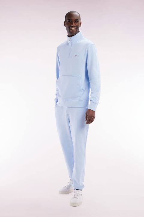 Jogging en molleton coton ciel coupe droite - Image 3