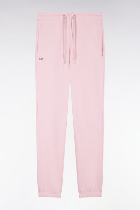 Jogging en molleton coton rose coupe droite - Image 2