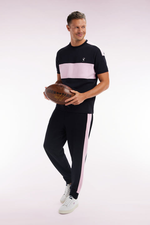 Jogging Nouvelle Zélande en molleton coton noir et rose coupe décontractée - Image 3