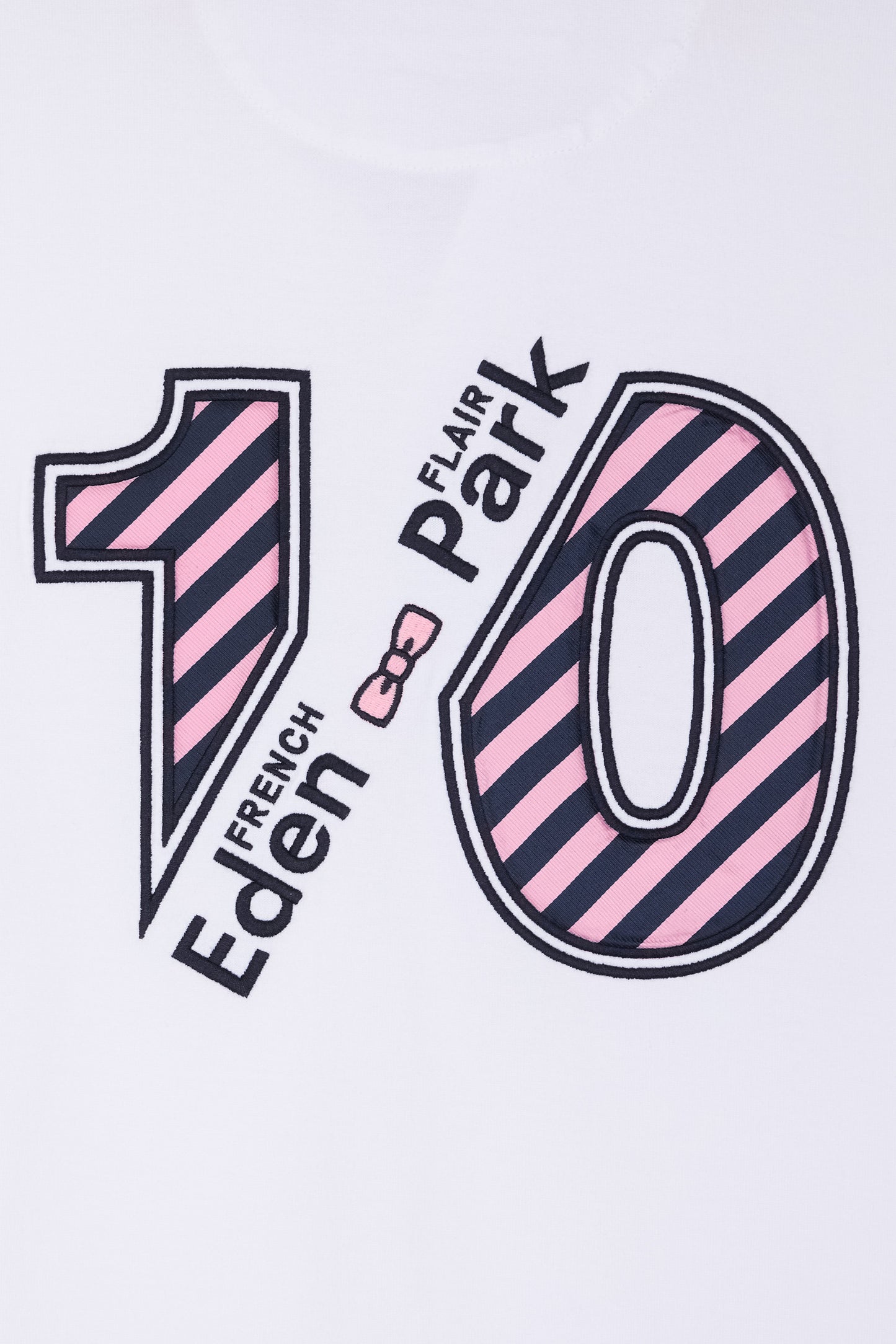 Short-sleeved rugby shirt in white cotton jersey with two-tone sleeves