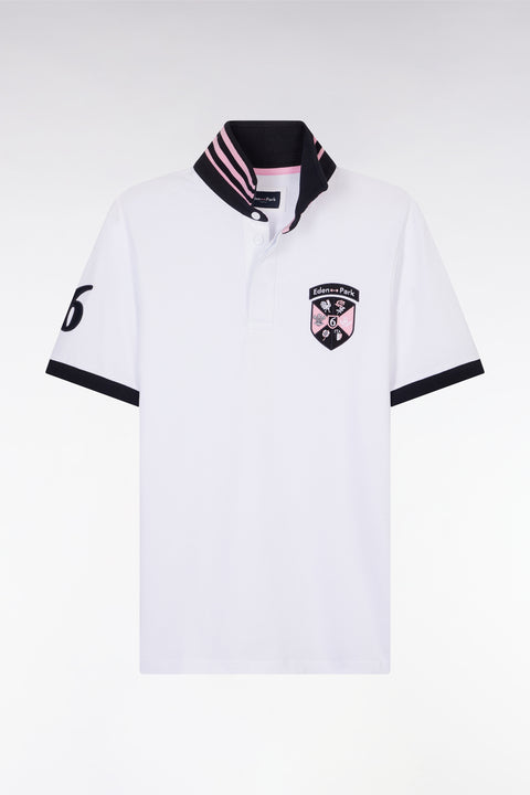Maillot à manches courtes Tournoi des 6 Nations en coton blanc coupe droite - Image 2