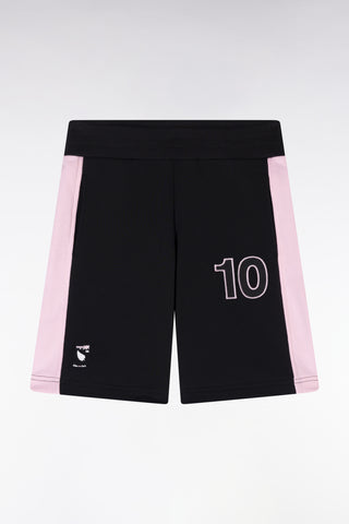 Short Nouvelle Zélande en molleton coton noir coupe droite