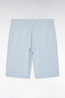 Relaxed-fit sky blue cotton fleece shorts