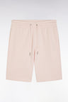 Relaxed-fit light pink cotton fleece shorts