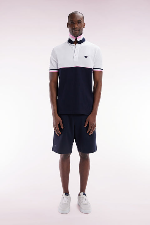 XV de France relaxed-fit shorts in navy cotton fleece - Image 1