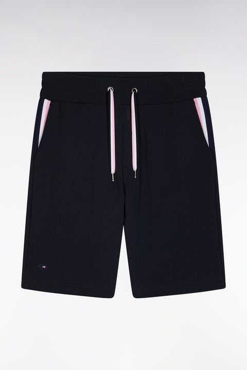 XV de France relaxed-fit shorts in navy cotton fleece - Image 2