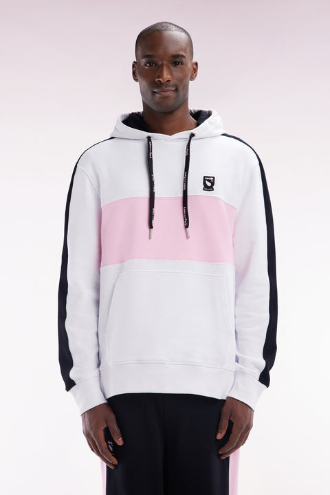 Sweatshirt à capuche New Zealand en coton blanc coupe décontractée - Image 1