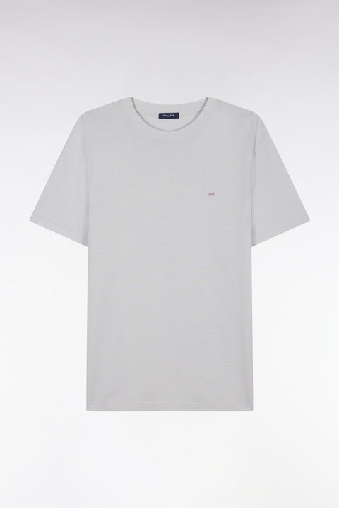 Straight-fit light grey short-sleeved T-shirt - Image 2