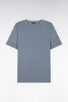 Straight-fit grey short-sleeved T-shirt