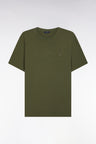 Straight-fit khaki short-sleeved T-shirt
