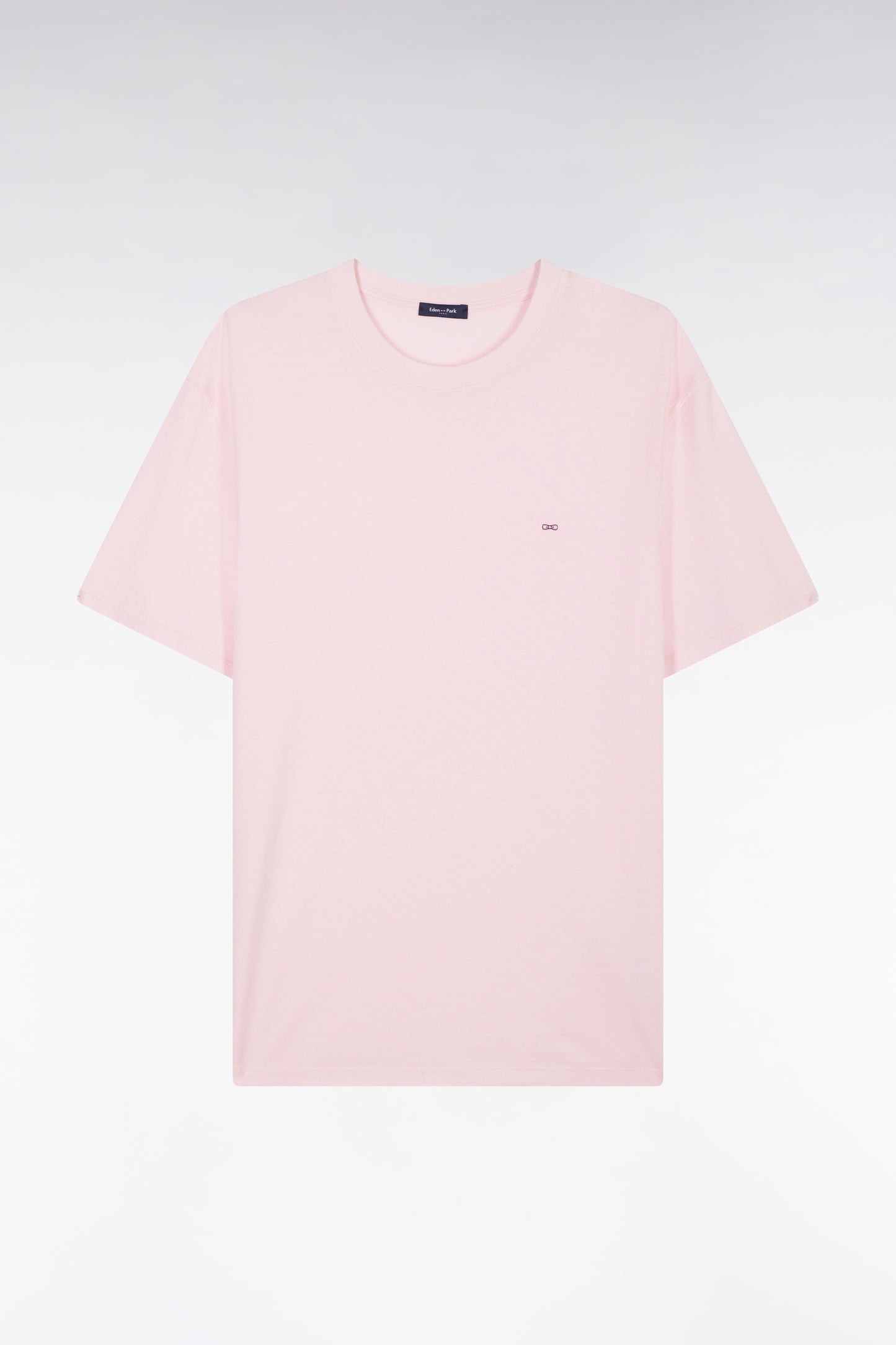 Straight-fit pink short-sleeved T-shirt